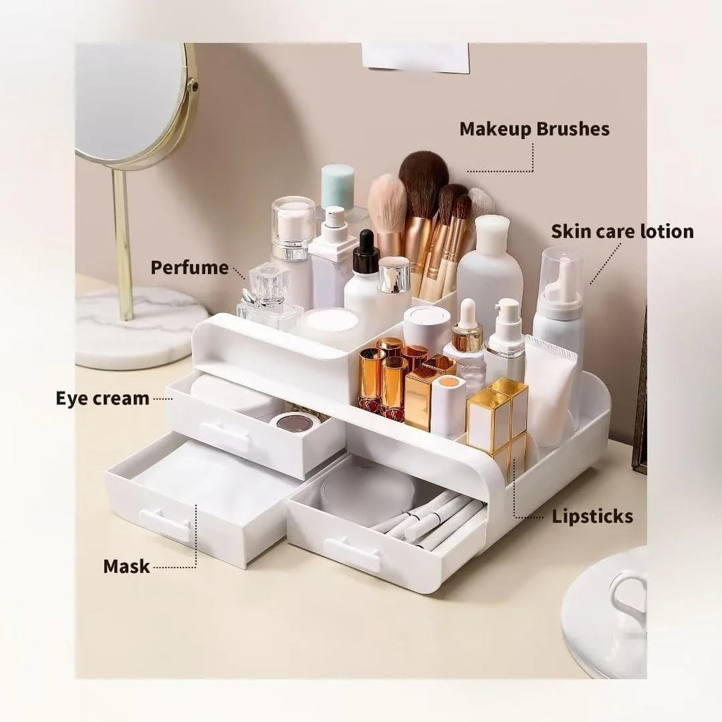 Skincare Organizer,Makeup Organizers for Vanity with 3 Drawers,Cosmetic Storage for Bathroom,Countertop Makeup Organi... - Image 2
