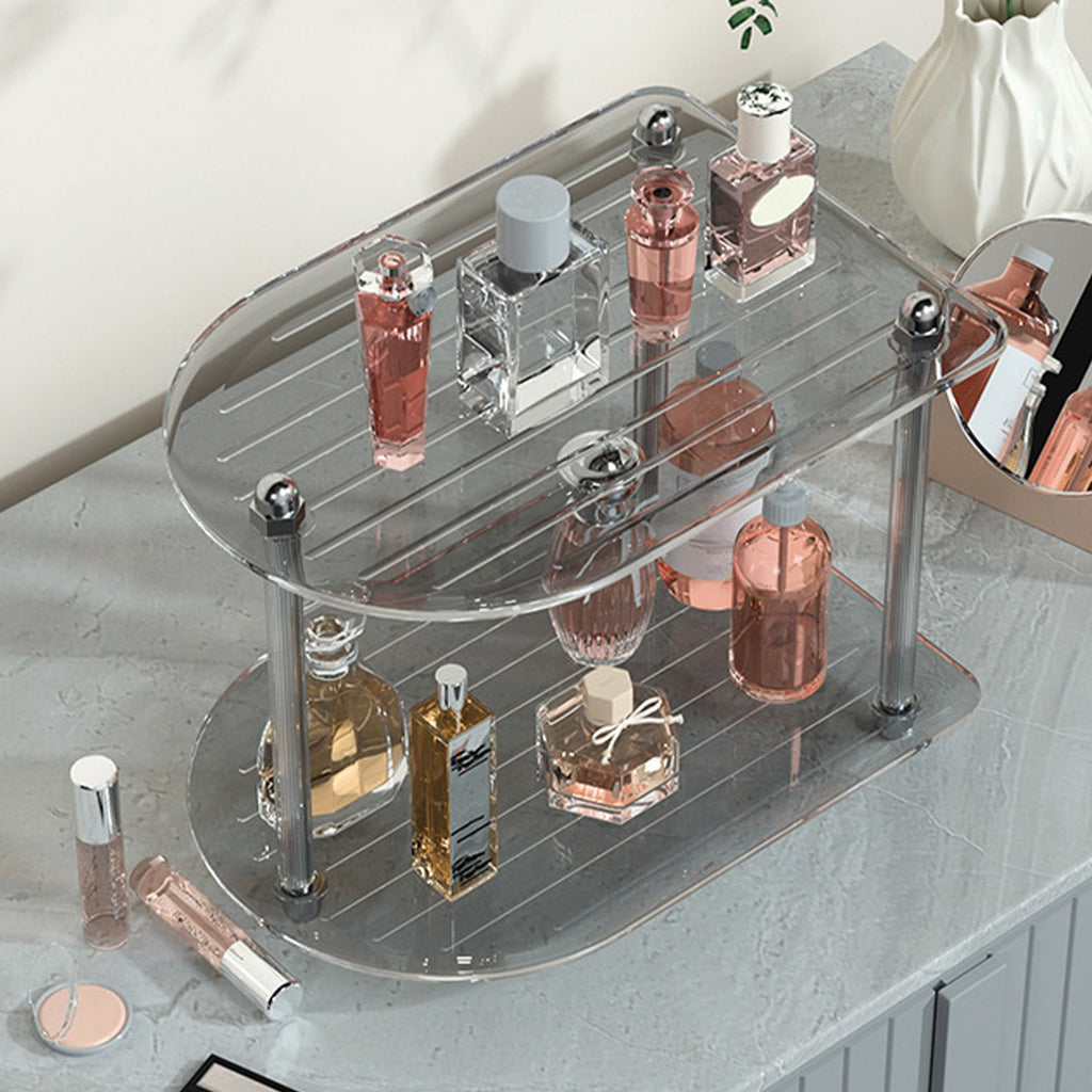 VOTRUDI Clear Makeup Organizer, Double Layer Cosmetic Storage for Bathroom Counter, Vanity Skincare Organizer with Me... - Image 6