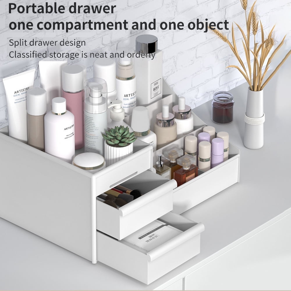 Makeup Organizer, Skin Care Organizers and Storage Box with Drawers for Vanity, Bathroom Countertop Holder for Lipsti... - Image 3