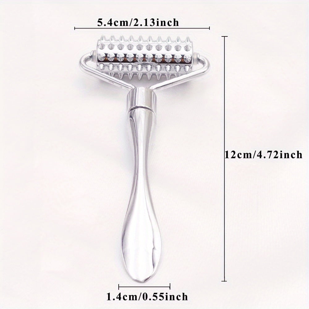 *Zinc alloy facial massage roller | Double-sided Skin Care Tool with Needle and Smooth Roller | Multi-purpose for fac... - Image 5