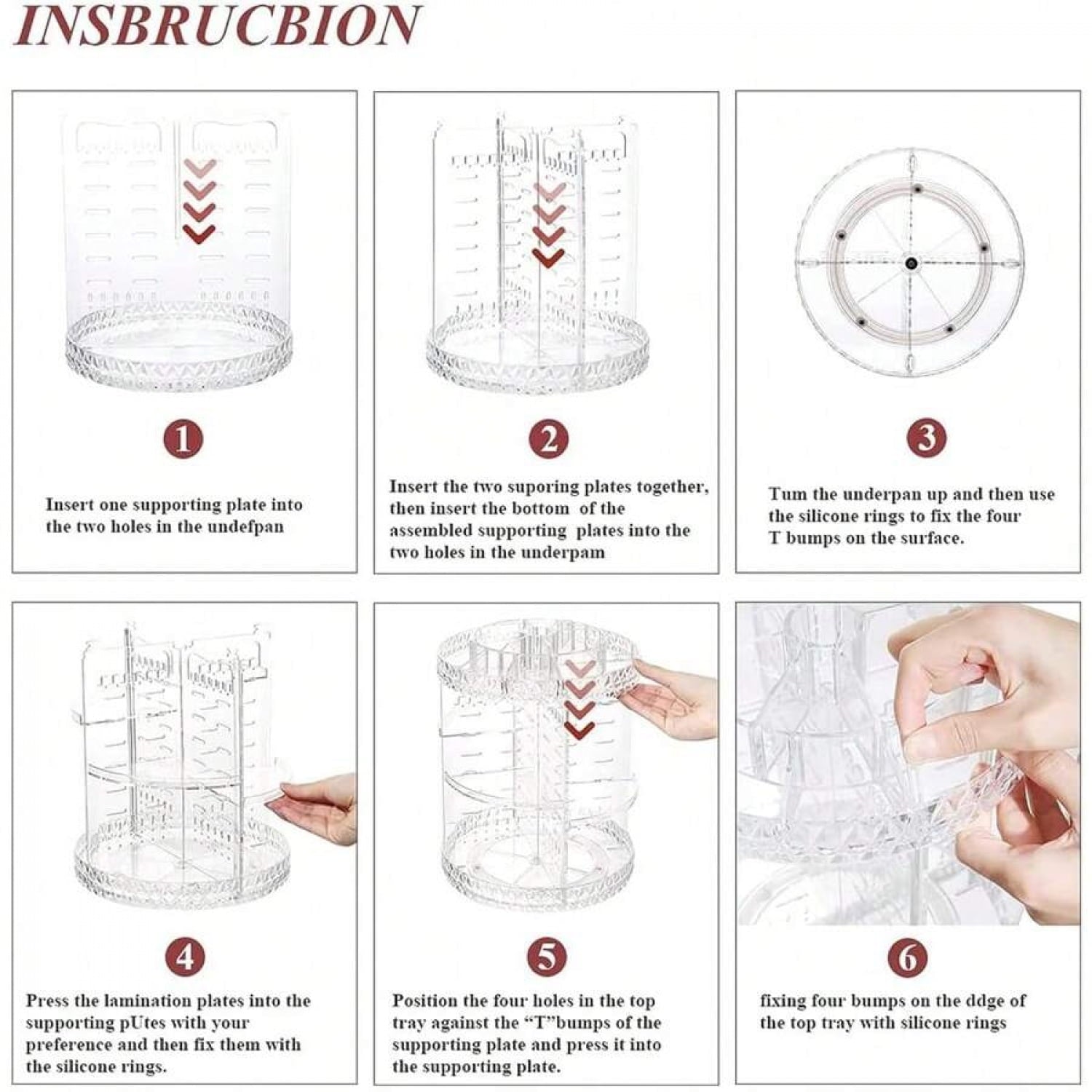 Rotating Makeup Organizer, 360 ° Spinning Skincare Organizers, For Dresser Bathroom, Medium, Clear - Image 6