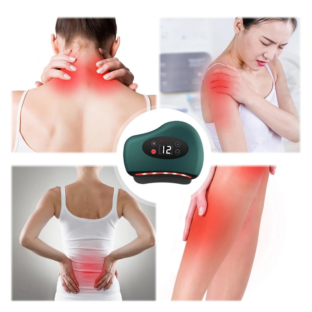 Wireless Electric Heated Gua Sha Massager with 12 Vibration Levels, Rechargeable Bianstone Face & Body Massage Tool f... - Image 2