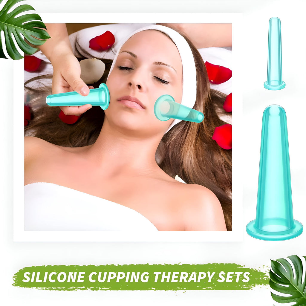 OITY 4 Pcs Face Cupping Set,Facial Cupping Set for Face And Eye Massage,Silicone Massage Vacuum Anti Aging Beauty Tool Facial Care - Image 5