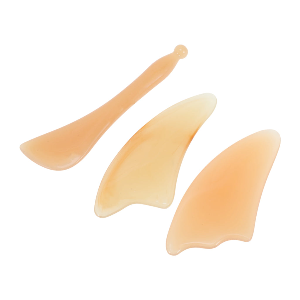 1 Set Gua Sha Facial Massage Beauty Tool Convenient Skincare and Massaging Tool Yellow - Image 5