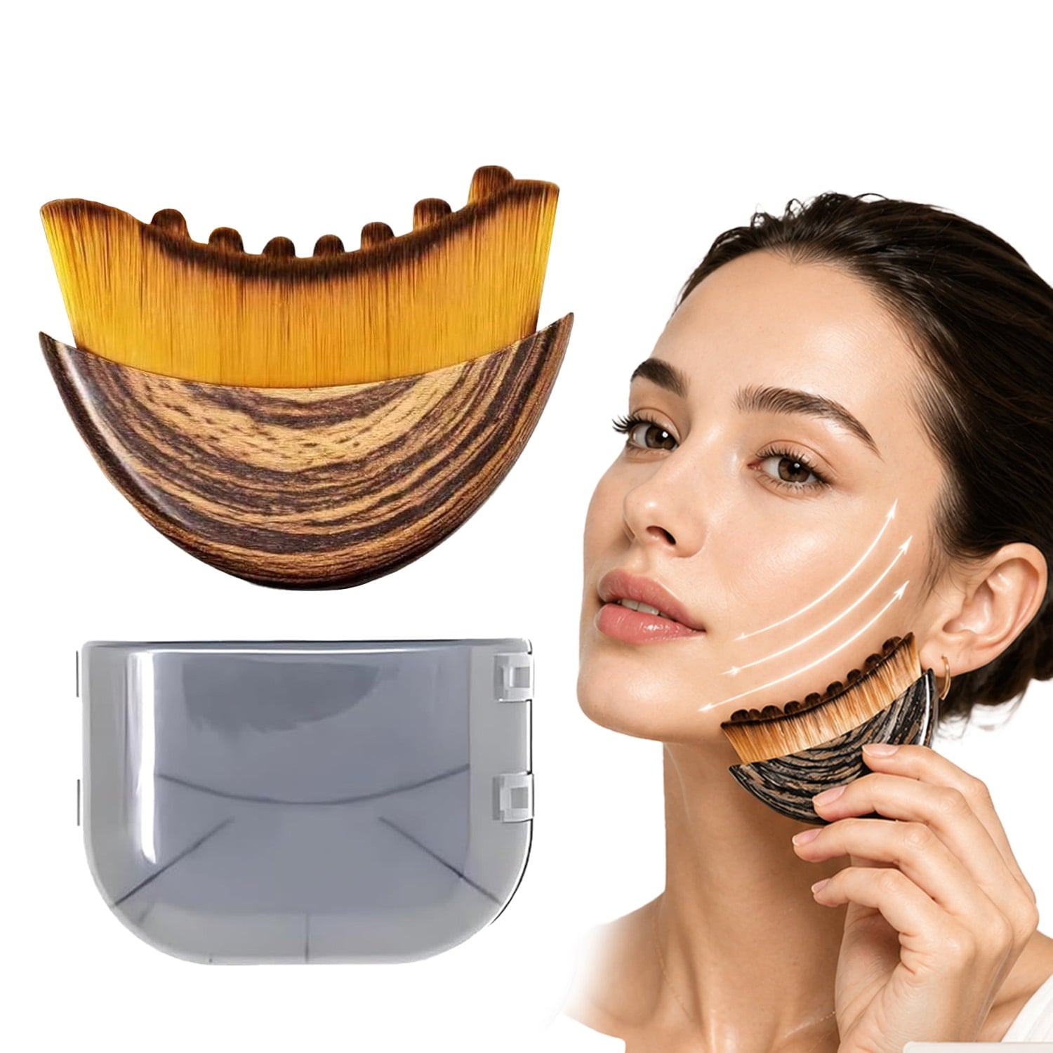 Contour Brush, Dry Brushing Sculpting Tool for Drainage and Puffiness Relief - Image 2