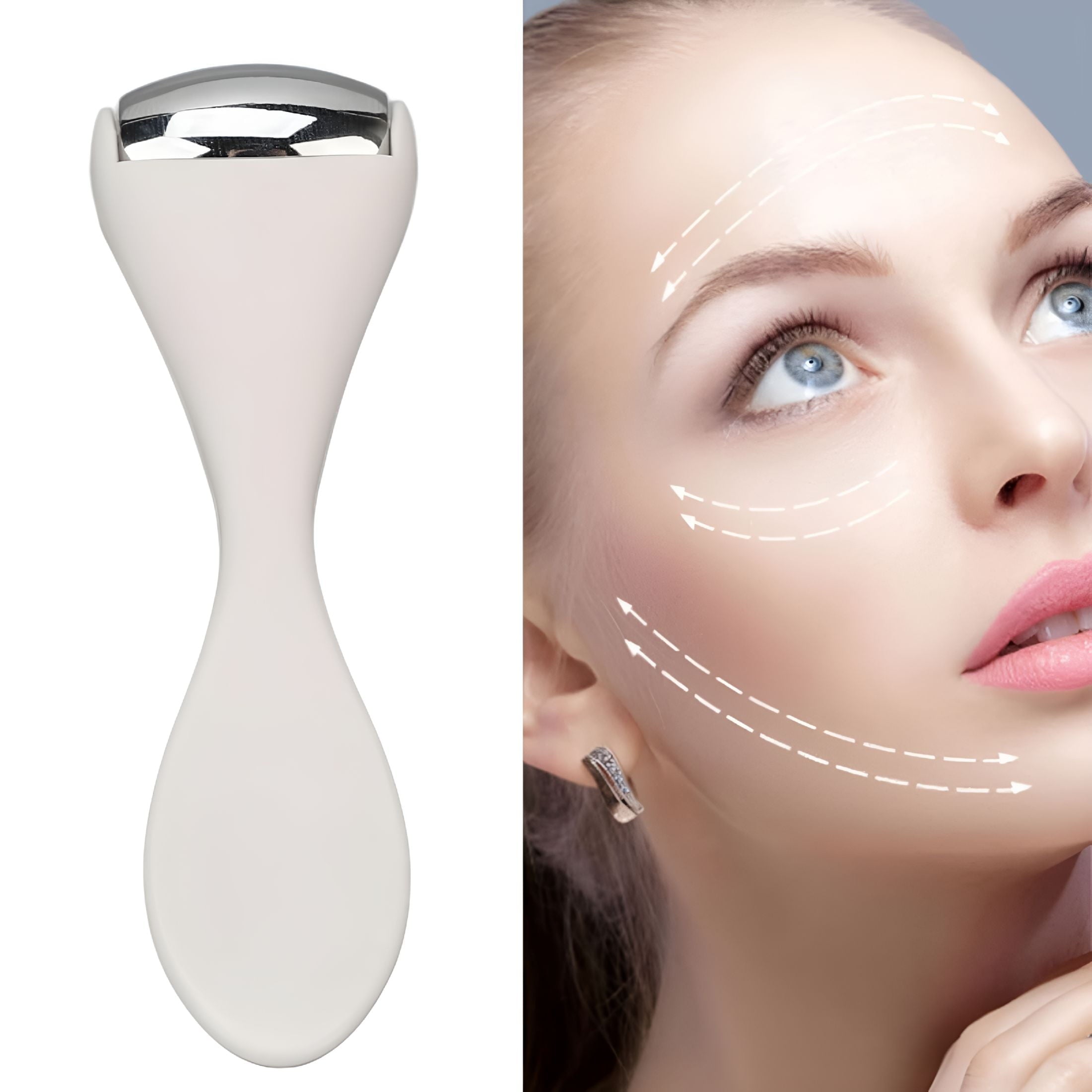 XIRQI Stainless Steel Face Roller, Mini Face and Eye Roller, Metal Face Roller for Puffy Eyes and Dark Circles, Wrinkles and Tighten Skin - Image 6