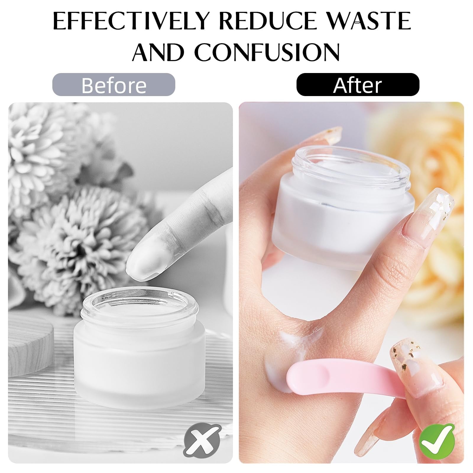 Emlimny 200 Pcs Disposable Mini Spoon for Makeup, Plastic Cosmetic Scoops Mixing Paddles for Sampling Cream, Lip Gloss, Mini Spatula for Fou - Image 6