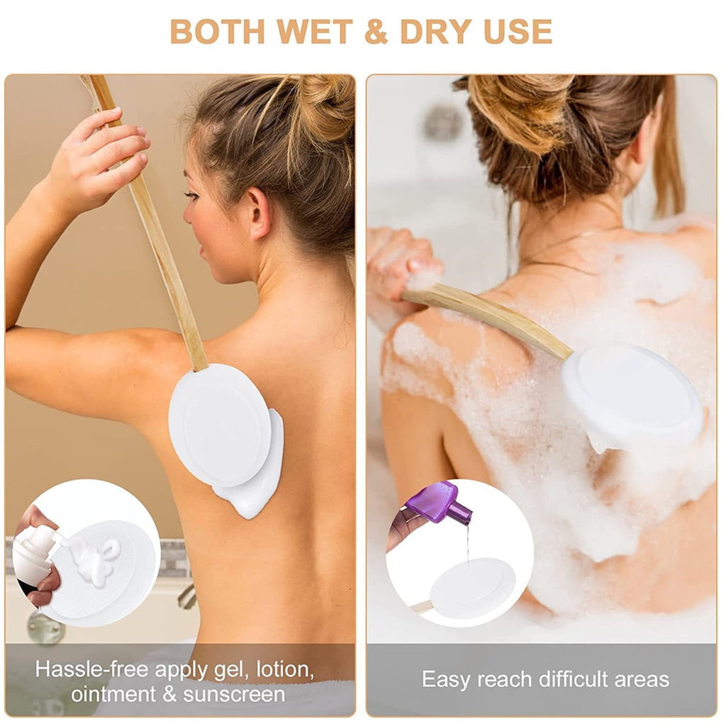 Professional Lotion Applicator, Extended Reach & Curved Design, For Easy Clean Dry, 7 Pieces, White - Image 3
