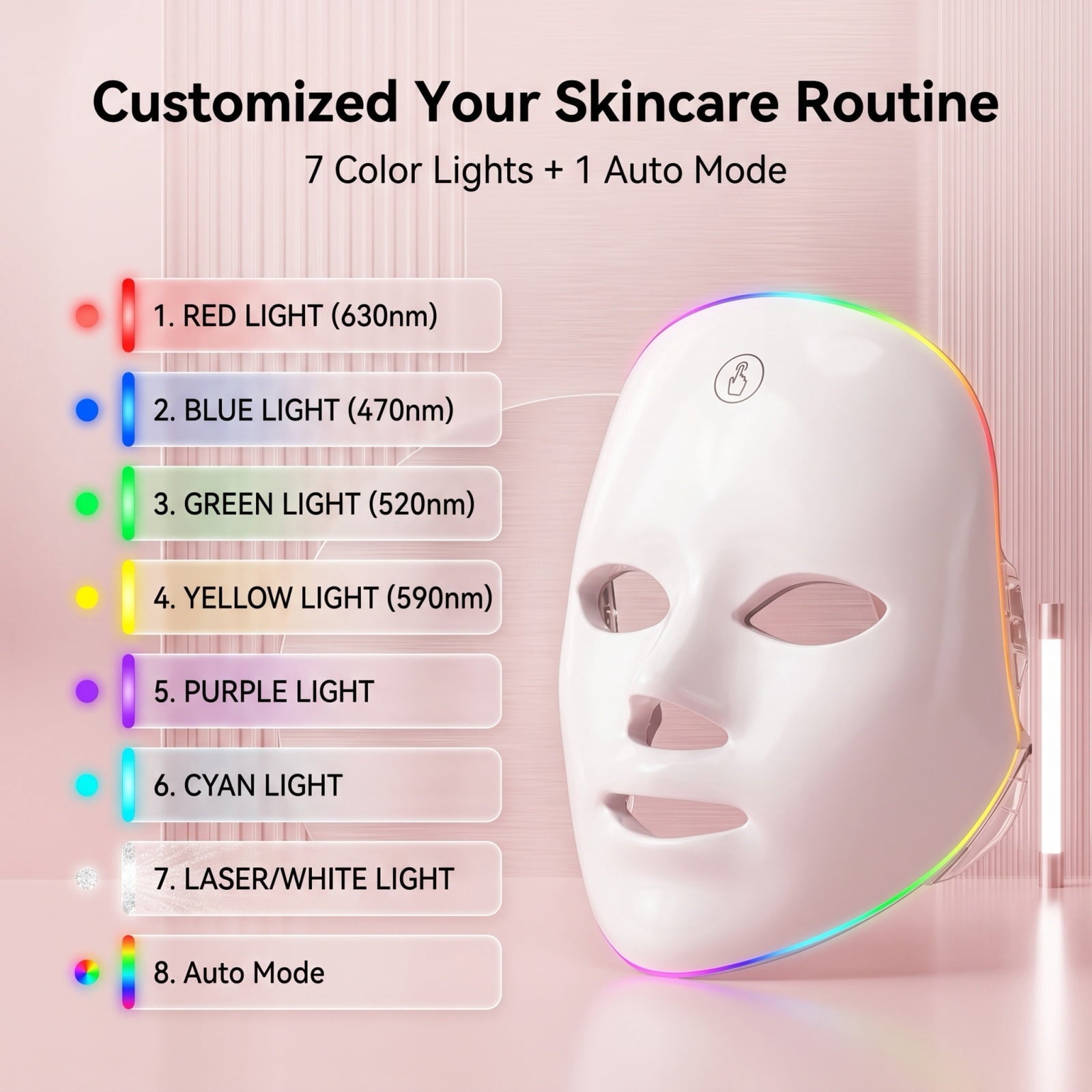 LED Face Massager, 7 Color Light Therapy for Anti-Aging, Acne & Wrinkles - Image 3