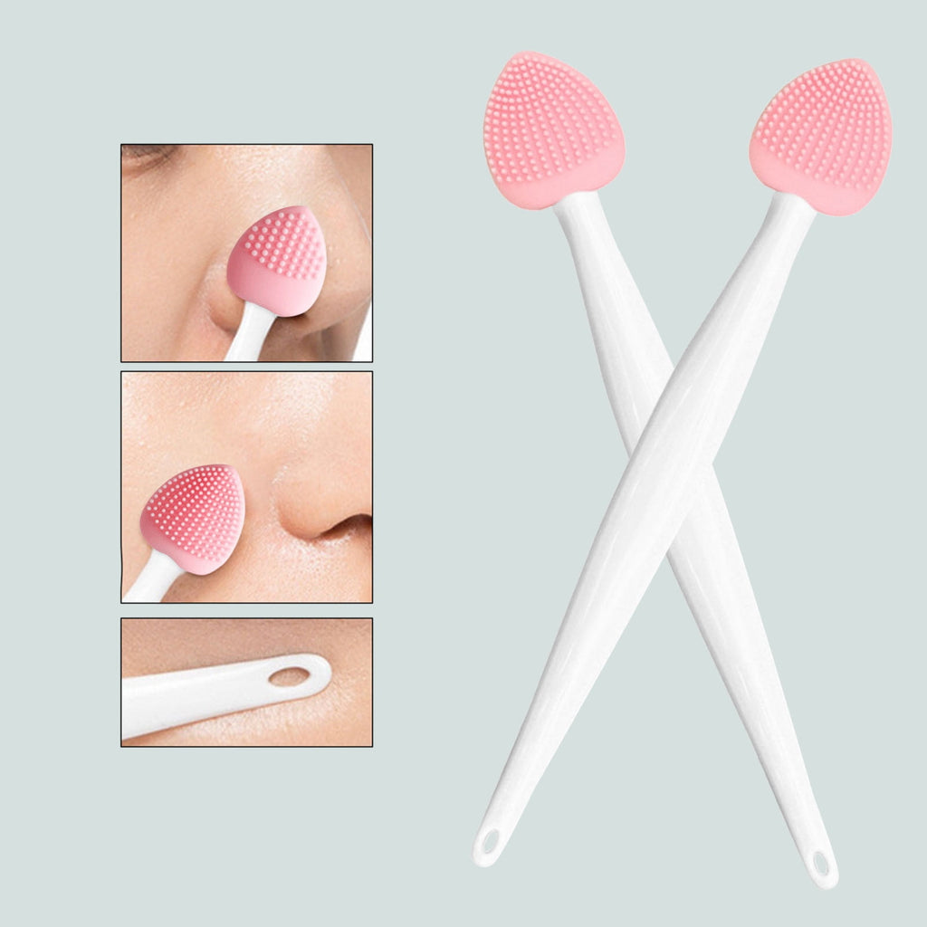 Pore Brush For Nose Deep Cleansing Silicone Exfoliator Blackhead Removal Tool Heart Shaped Facial Massage Brush Lip S... - Image 3