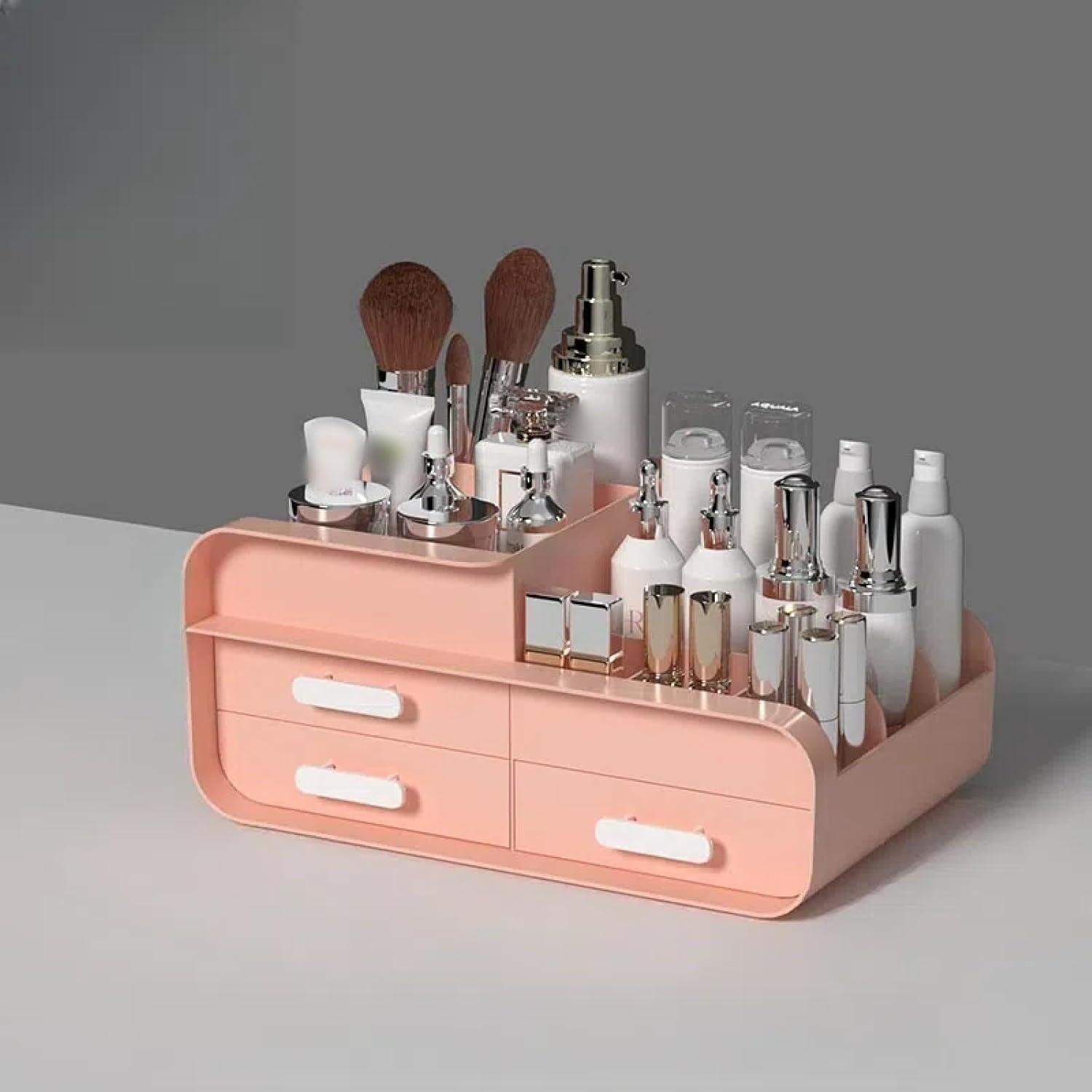 Skincare Organizer,Makeup Organizers for Vanity with 3 Drawers,Cosmetic Storage for Bathroom,Countertop Makeup Organi... - Image 4