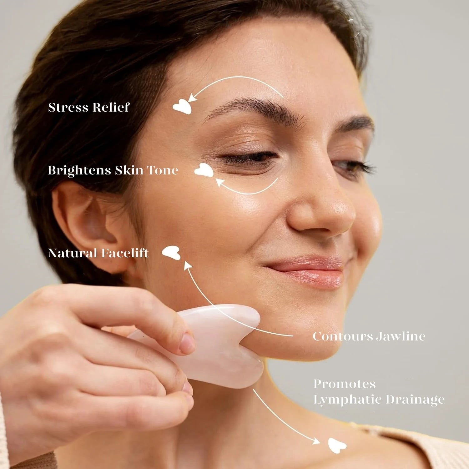 Jade Roller & Gua Sha Set – Rose Quartz Facial Massager for Reducing Redness, Fine Lines & Wrinkles, Perfect Self-Care Gift - Image 6