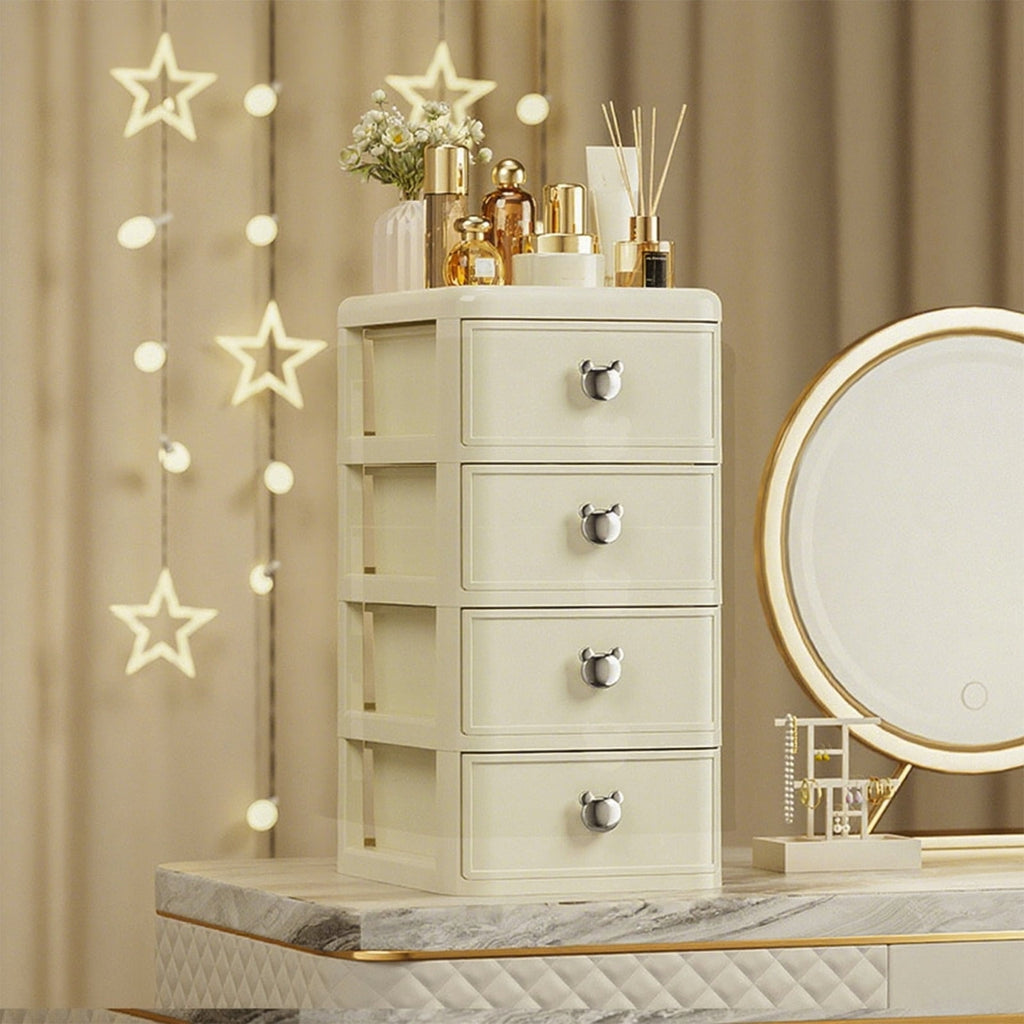 Makeup Organizer with Drawer, Cosmetic Storage Box for Bathroom Vanity and Dresser, Skincare Countertop Organizer for... - Image 4