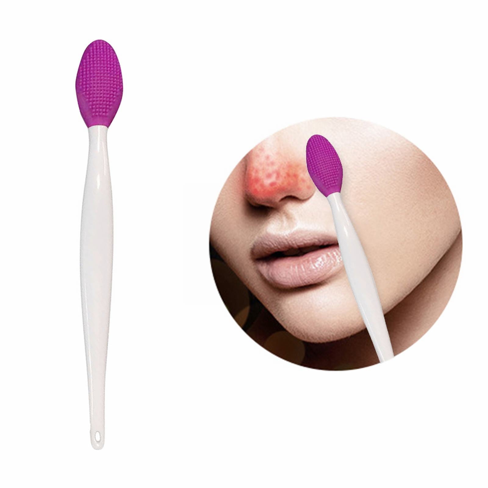 Double Silicone Nose Lip Brush for Deep Pore Cleansing and Gentle Facial Massage Tool - Image 2
