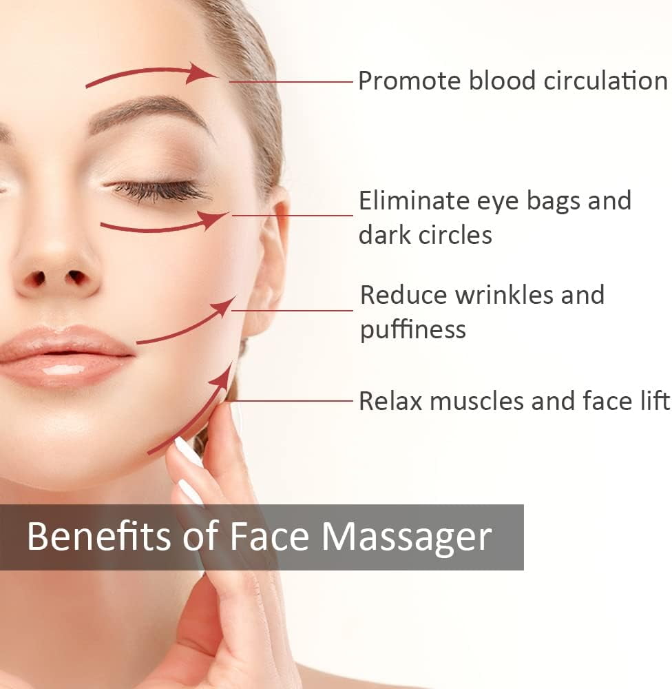 Face Massager,Face Roller and Gua Sha Set Stainless Steel Facial Roller Metal Spa Roller Massage Tools Set for Face E... - Image 2