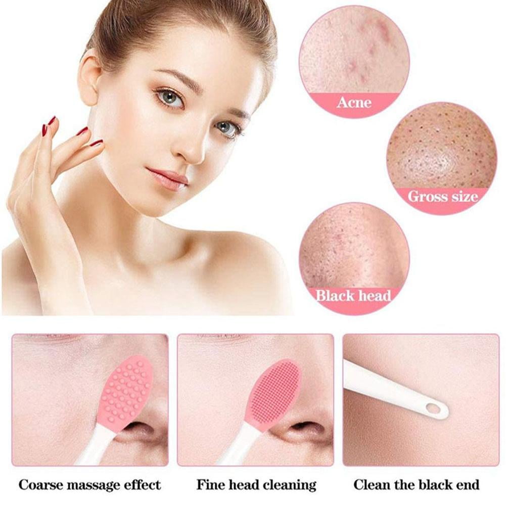 Face Scrub Brush, Nose Clean & Lip Exfoliating Facial Cleansing Tool - Image 3