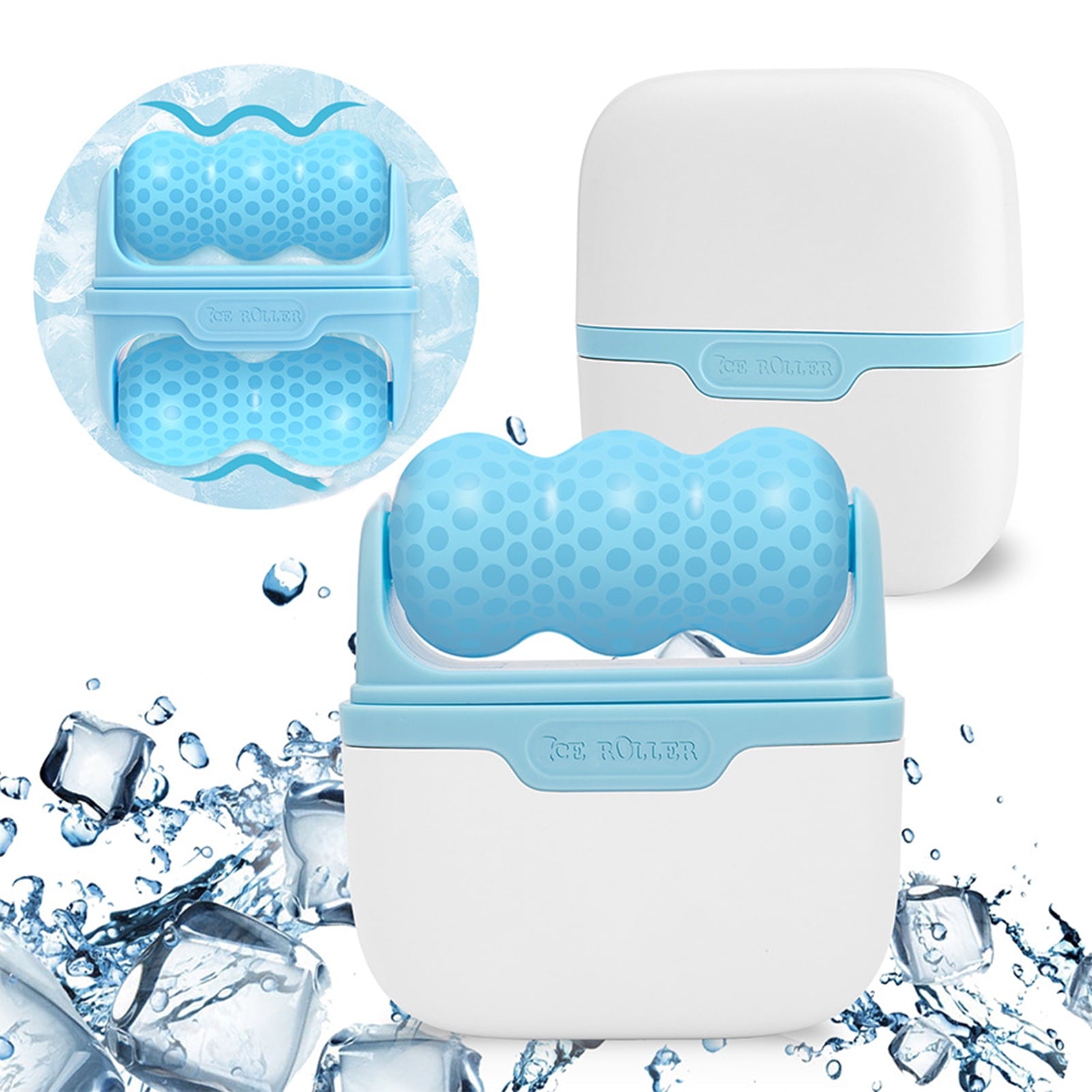 Face Roller with Carry Case Dual Roller Design Pocket Size Multipurpose Pain Relief 2-in-1 Reduce Puffiness Cold Ther... - Image 2