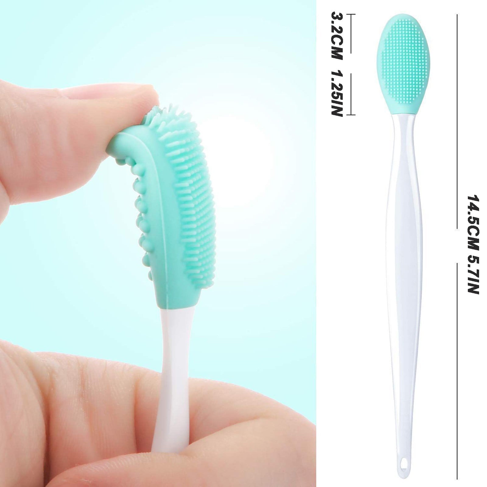 2 in 1 Silicone Lip & Nose Scrubber Brush Reusable Double-Sided Facial Cleaning Tool Gentle Blackhead Removal, Pore Cleanser & Exfoliator Fa - Image 2
