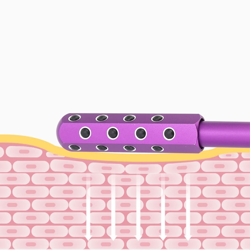 30 Germanium Stones Facial Roller - 360 Rotating Beauty Massager with Hexagonal Wheel, Lightweight Aluminum Alloy for... - Image 3