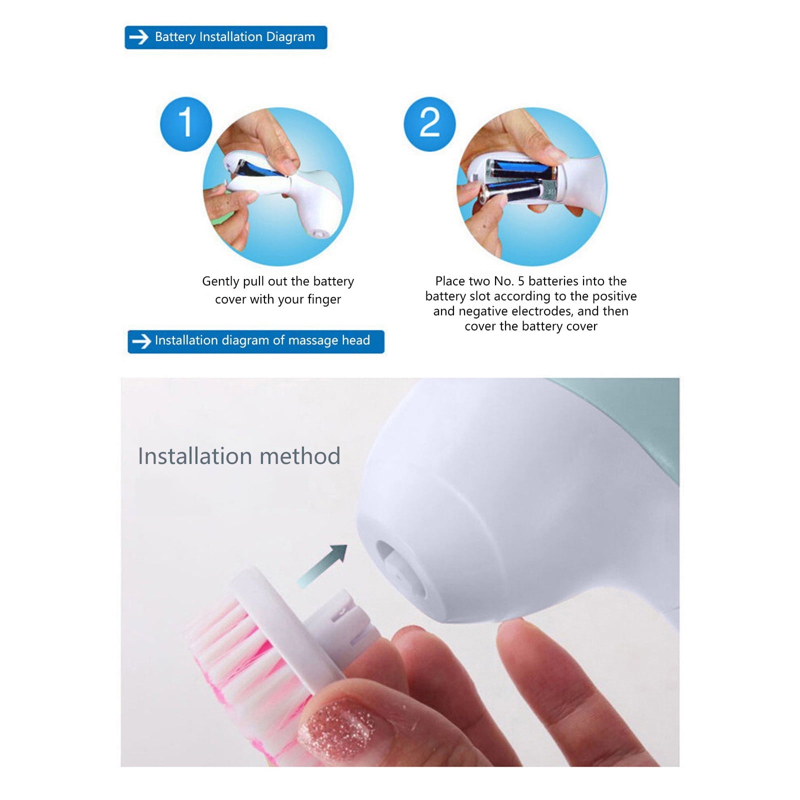 Facial Cleansing Brush, Electric Face Scrubber Rechargeable Exfoliator, Rotating Cleanser for Exfoliating, Massaging ... - Image 4