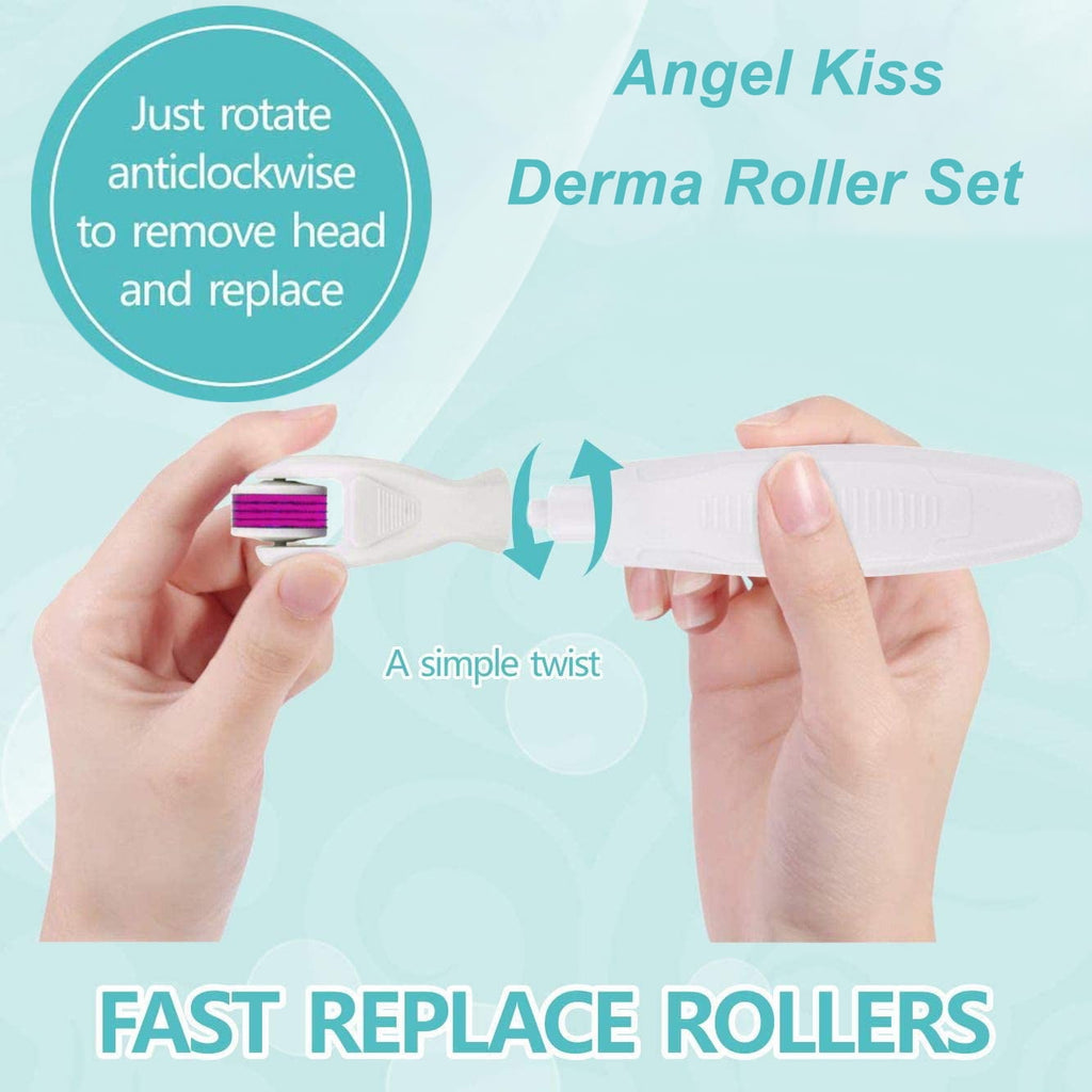 4 in 1 Derma Roller for Face and Body - Titanium Microneedling Roller Kit - 300/720 Needles 0.25mm,1200 Needle 0.3mm - Image 6