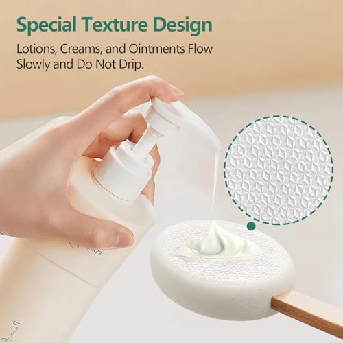 Back Lotion Applicator with 4 Replaceable Pads,Lotion Applicator for Back Self Elderly,Women,Sunscreen Applicator for Cream with 17" Curved - Image 5