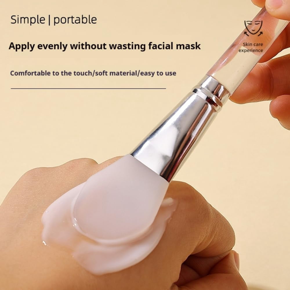 Face Mask Brush,4pcs Different Shapes Silicone Face Mask Brush Facial Mud Mask Applicator Brush Hairless Body Lotion ... - Image 4