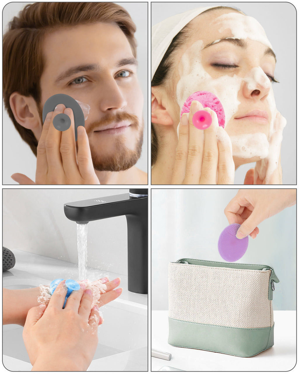 Face Scrubber, 10 PCS Baby Bath Brush, Soft Silicone Facial Cleansing Brush Face Exfoliator, Silicone Scrubbers Exfoliator Brush - Image 4