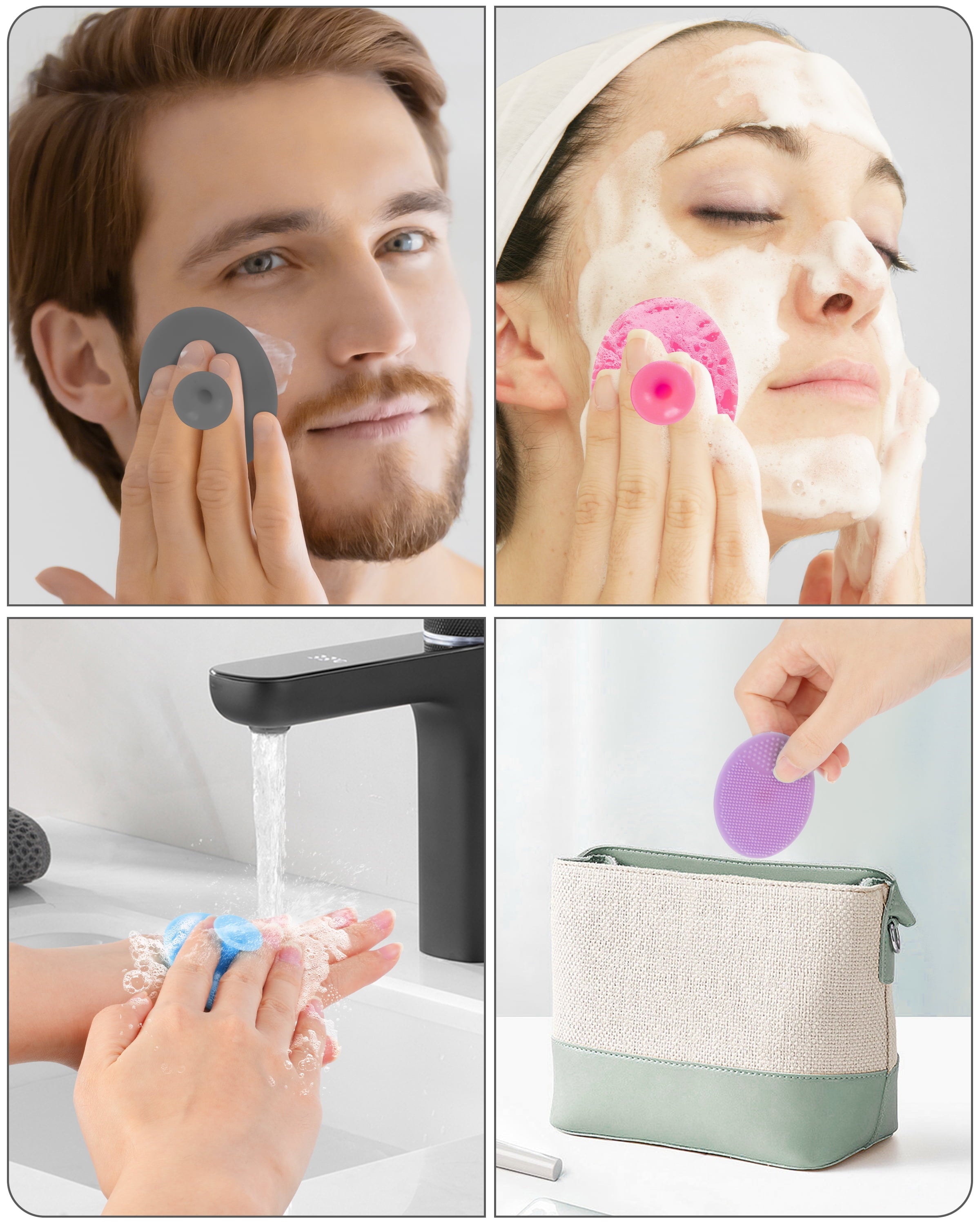 Face Scrubber, 10 PCS Baby Bath Brush, Soft Silicone Facial Cleansing Brush Face Exfoliator, Silicone Scrubbers Exfoliator Brush - Image 4