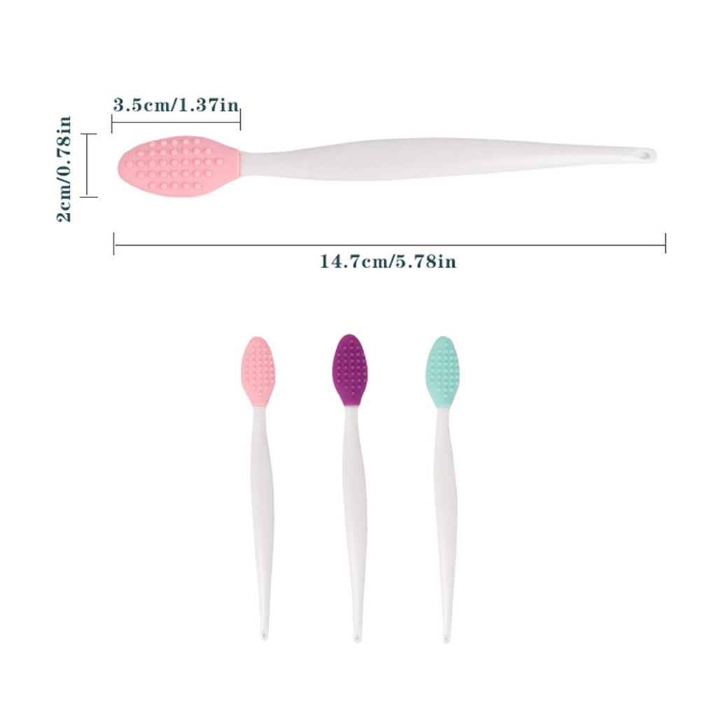 Silicone Facial Cleansing Brush - Double Sided Nose Cleaning Tool, Soft Exfoliating Beauty Tool, Lip Care Brush, Portable Skincare Tool for - Image 4