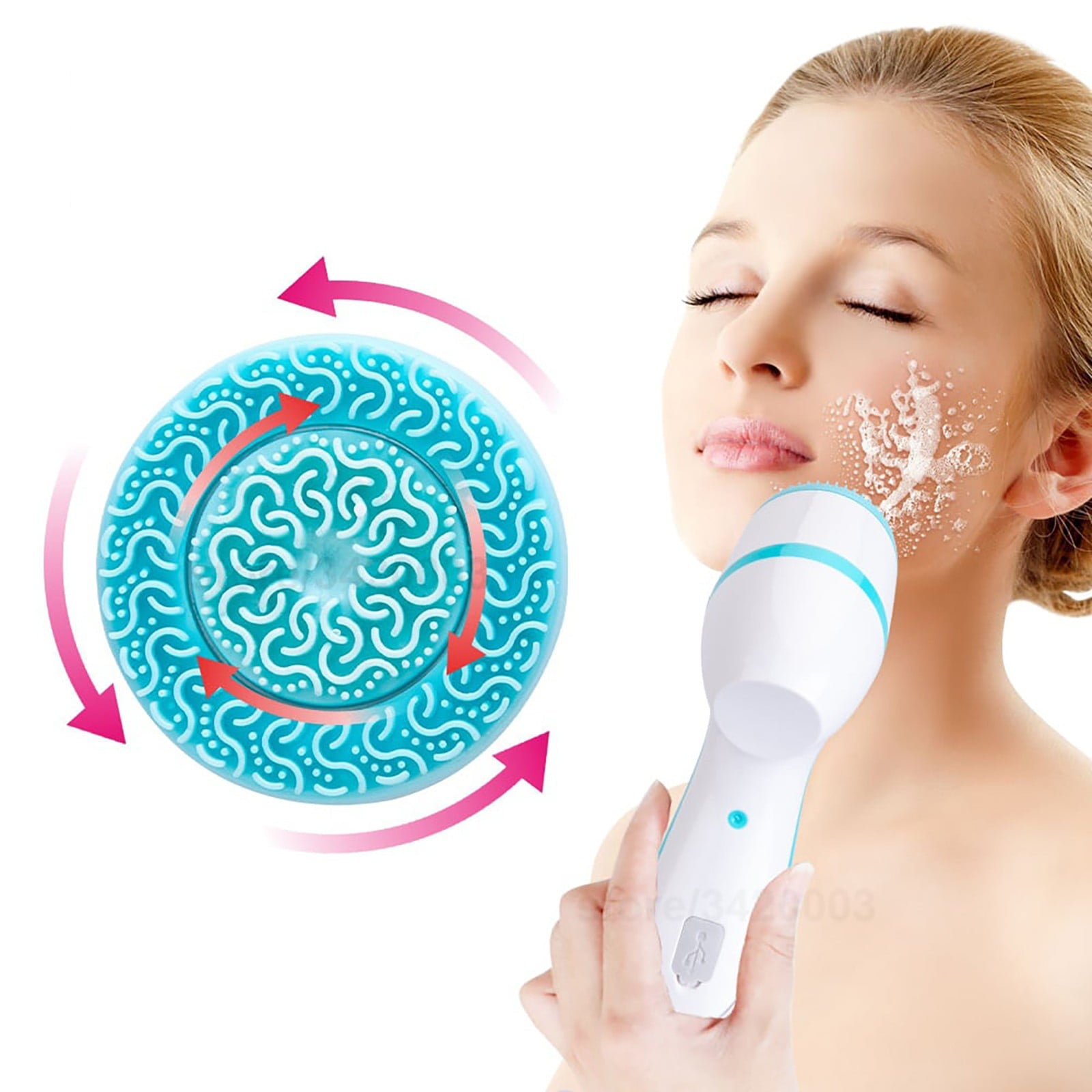 Beauty Instrument Facial Cleanser Household Brush Silicone Cleaning Tool for Routine - Image 2