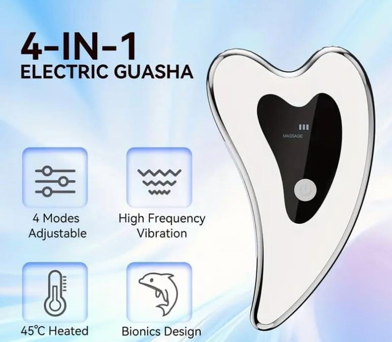 Electric Gua Sha Facial Tools - Face Sculpting Tool/Lift Device - Heated & Vibration & Red Light Massager, Anti-Aging... - Image 4