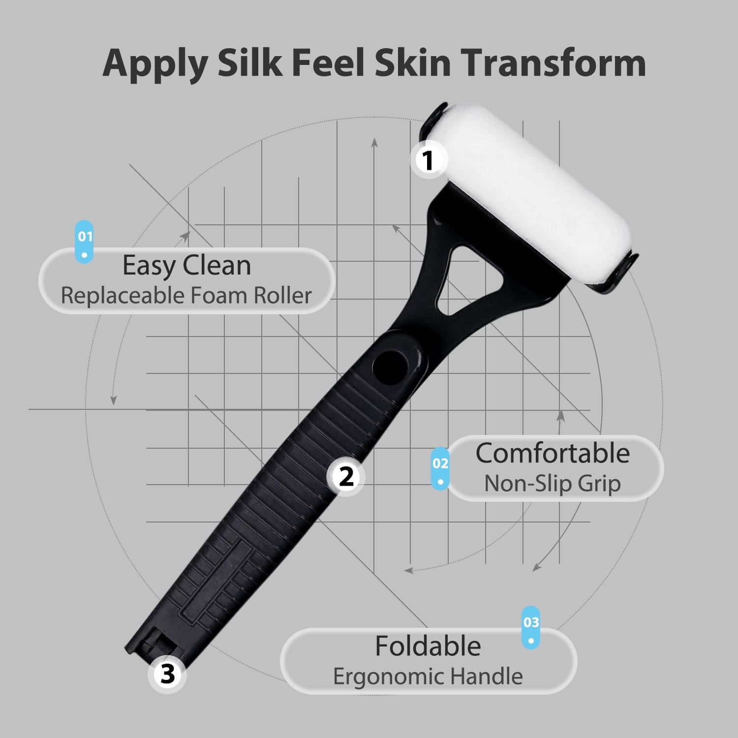 Lotion Applicator with Extendable Handle for Sunscreen & Self Tanner. Easy-Grip, Foldable & Portable for Hard-to-Reac... - Image 4