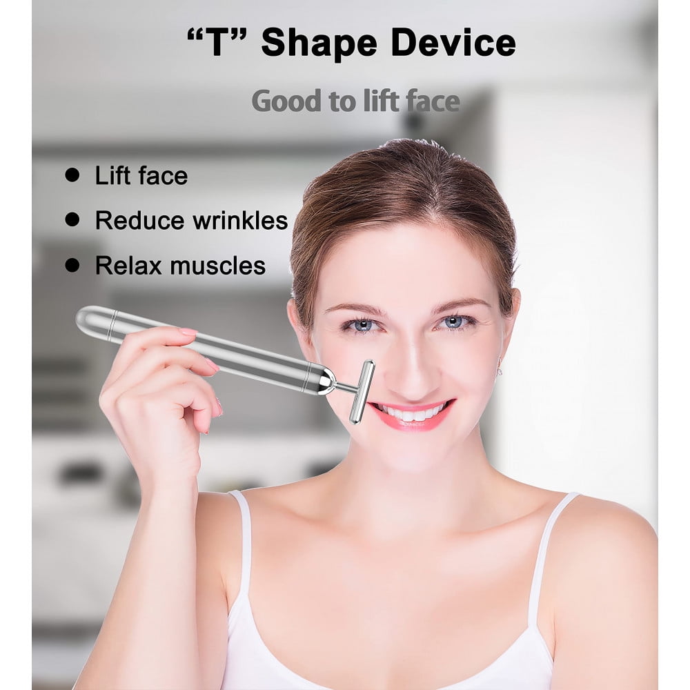 3-in-1 Stainless Steel Face Massager Set, Electric Facial Roller for Face, Eyes, Nose, Neck & Body - Image 2