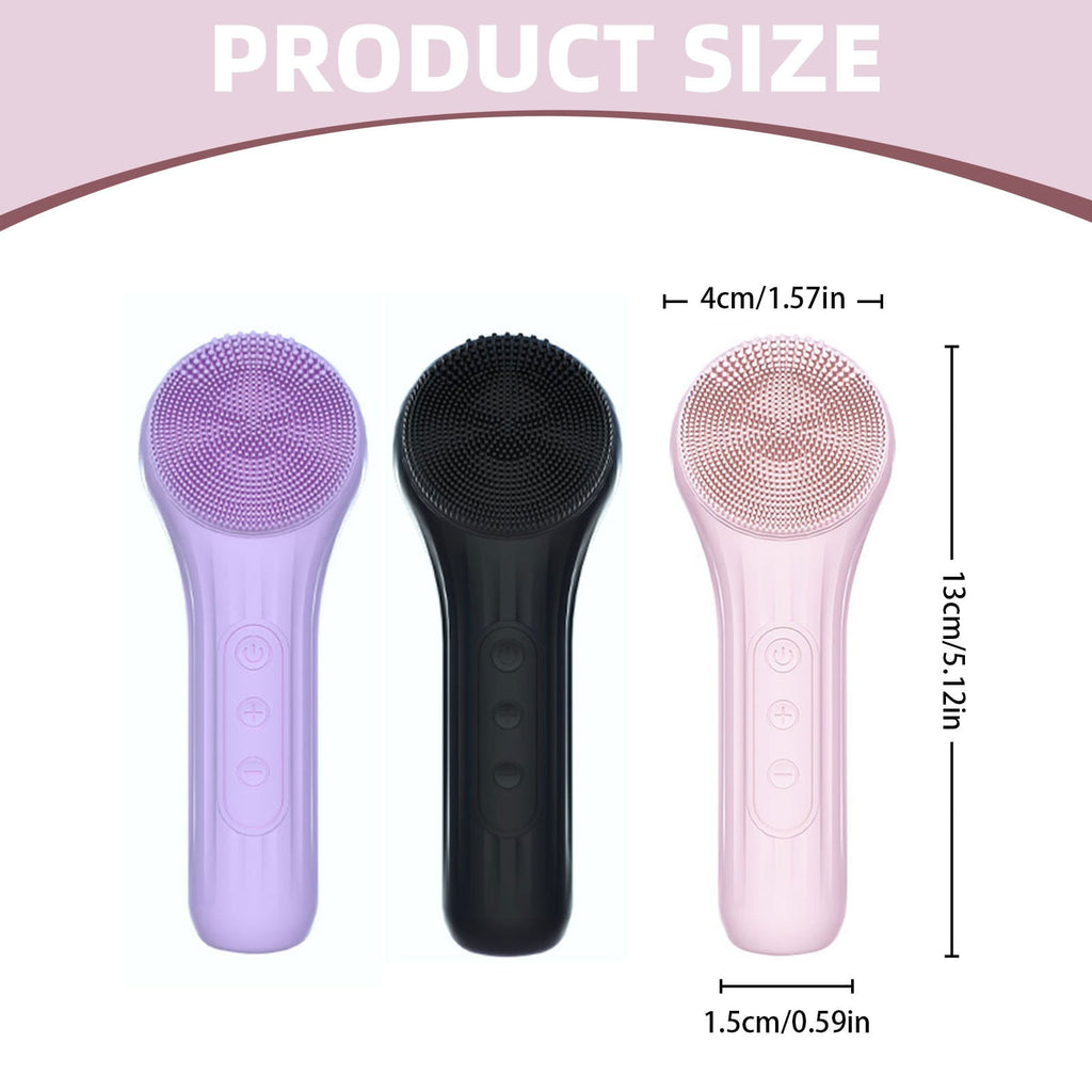 Rechargeable Heated Silicone Facial Brush - Vibrating Exfoliating & Deep Cleansing Massage Tool - Image 2