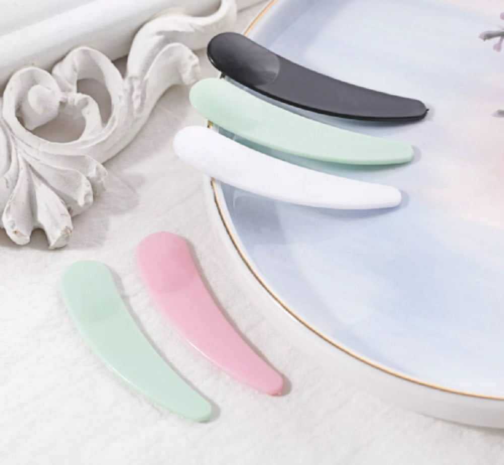 100-Pack Mini Makeup Mask Spatulas Disposable Curved Cosmetic Scoops for Hygienic Application of Facial Creams, Masks... - Image 4