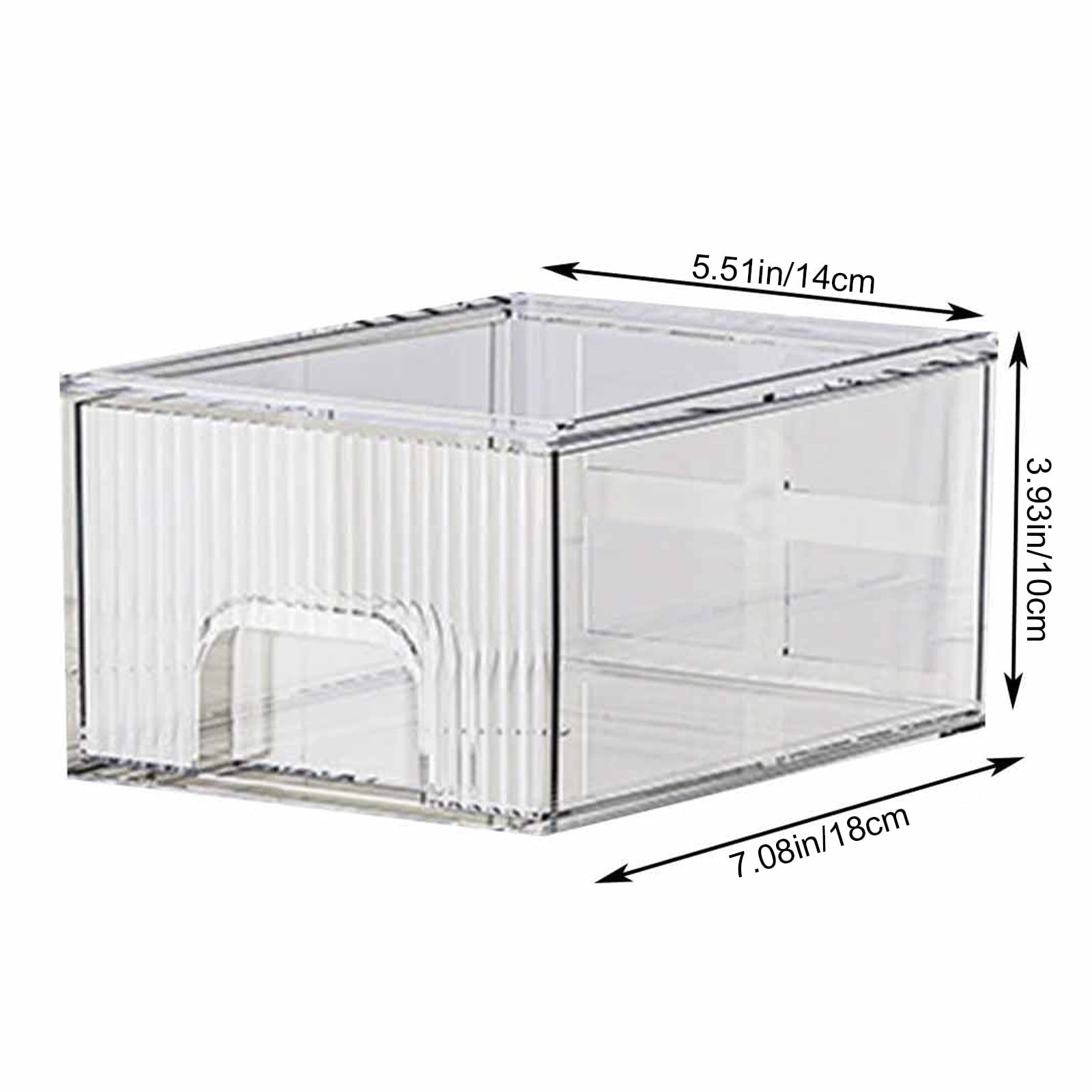 CCMAOLU Acrylic Drawer Organizer, 3-Compartment Clear Storage Drawer for Makeup, Skincare, Eyeshadow Palettes, Bottles | Stackable Vanity, D - Image 3