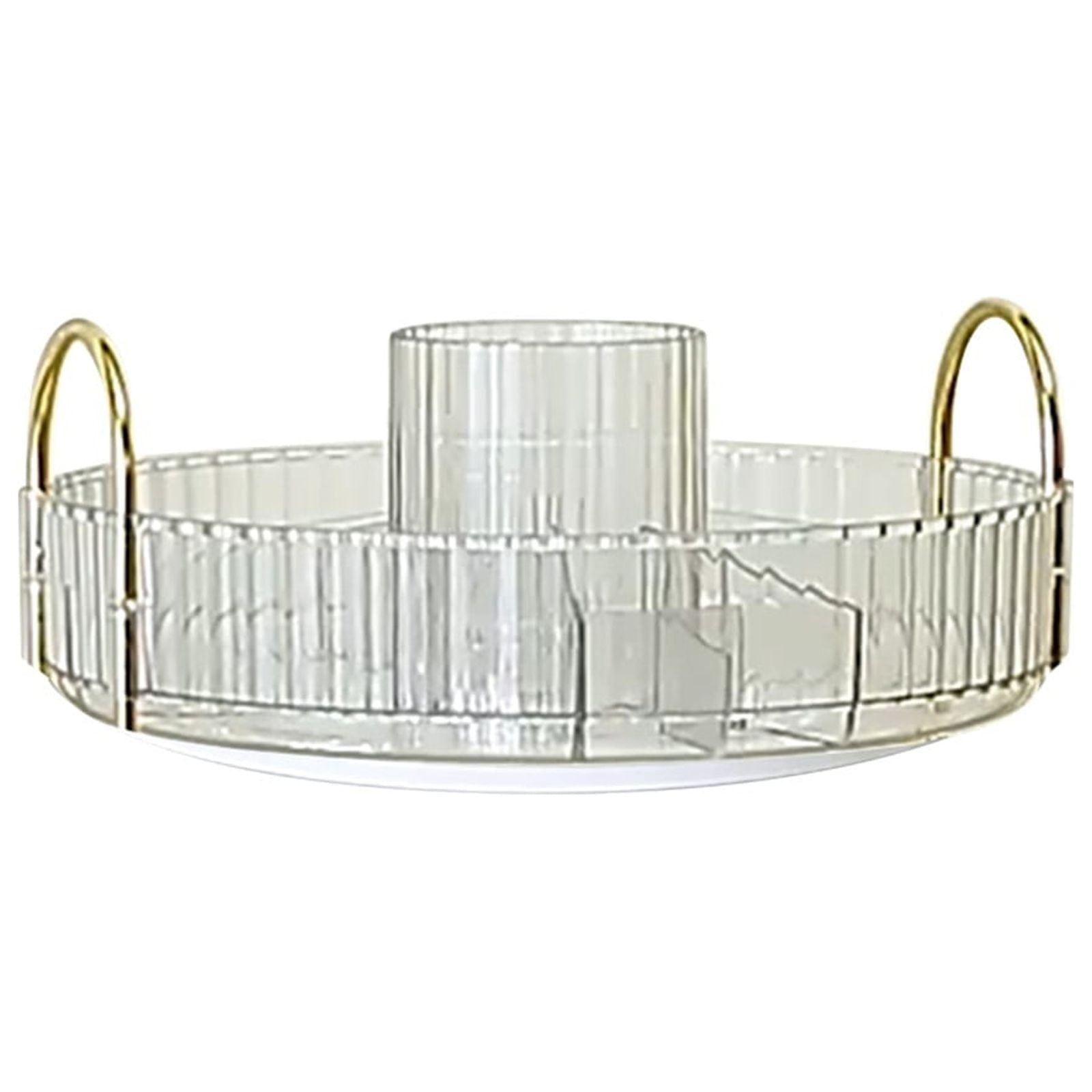 Makeup Organizer for Bedroom Countertop Rotating Vanity Organizer Tray Plastic Comestic Skincare Organizers for Bathr... - Image 2
