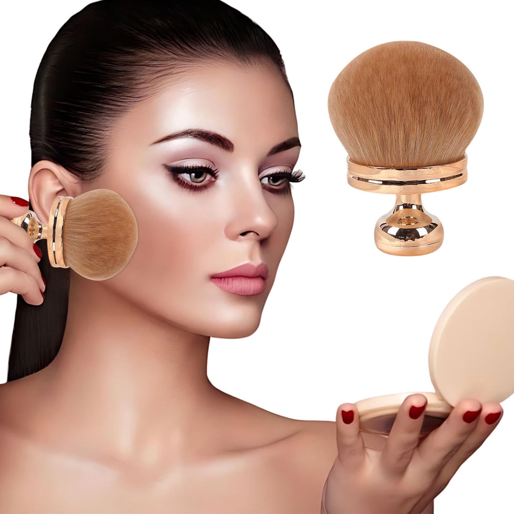 Soft Bristled Extra-Large Makeup Brush for Body & Face Self Tanner, Multi-Purpose Cosmetic Applicator with Drawstring...